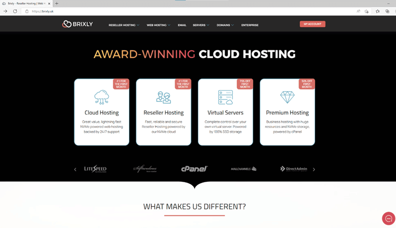 Brixly's main page